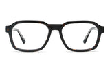 Kaya Eyeglasses, Square Aviator Tortoiseshell Glasses - front view on white background