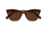 Allure Brown, Cat Eye Brown Sunglasses – folded front view