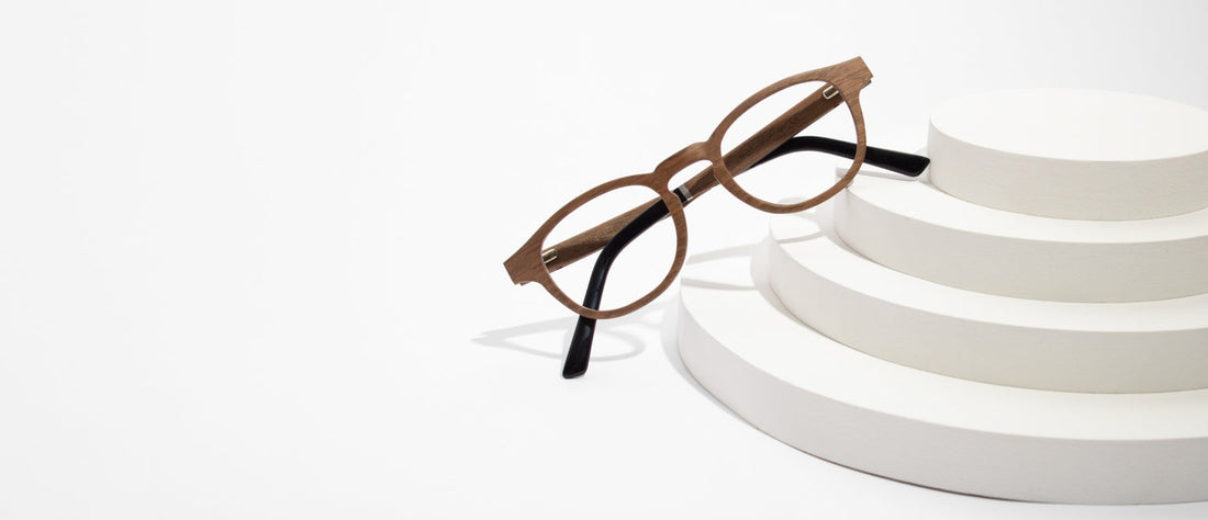 High end eyeglasses on a white background