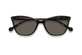 Allure Black, Cat Eye Black Sunglasses – folded front view