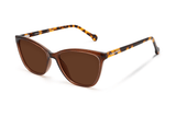 Allure Brown, Cat Eye Brown Sunglasses – top oblique view