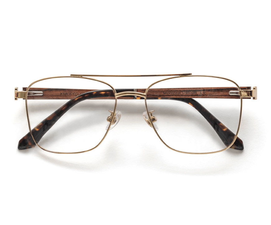 Kraywoods Leo, Black Aviator Sunglasses Featuring Ebony wood arms with 100% UV Protection, Polarized Lenses
