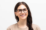 Women wearing Hope Black, Black Tortoise Oval Glasses