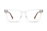 Grace Clear, Lunettes carrées en acétate transparent - Avant