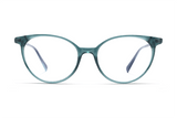 Felicity Blue, lunettes ovales en acétate bleu turquoise - avant