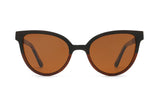 Ivy, lunettes de soleil œil de chat en bois bicolore avec verres polarisants - avant