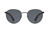 Austin Black , Lunettes de soleil rondes en métal noir - Avant