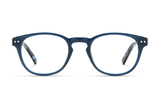Dash Navy, lunettes rétro carrées en acétate bleu marine - avant