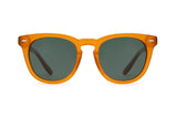 Sunset, Orange Lunettes de soleil rondes et carrées avec verres verts polarisés - avant