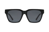 Ava, Lunettes de soleil carrées surdimensionnées noires - Front