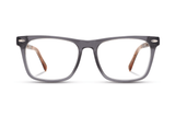 Grace Grey, lunettes carrées en acétate gris - avant