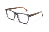 Grace Grey, Lunettes carrées en acétate gris - angulaires