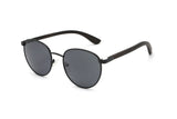 Austin Black , Lunettes de soleil rondes en métal noir - Angled