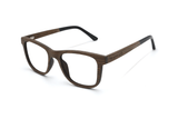 Brave Brown, verres carrés en bois de noyer - angulaires