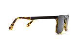 Felix, Lunettes de soleil rectangulaires en tortue jaune - Side