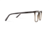 Marvel Grey, lunettes carrées surdimensionnées en acétate gris - Side
