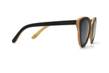 Willow, lunettes de soleil noires oversized Cat Eye - Side