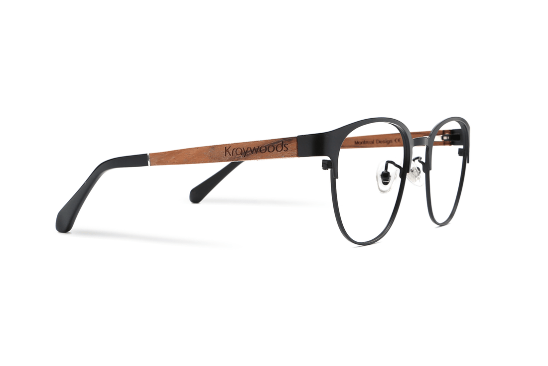 Honest Black, Lunettes à sourcils noires - Côté