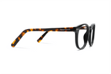 Dash Black, Lunettes rétro carrées en acétate noir - Side