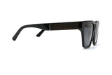 Ava, Lunettes de soleil carrées surdimensionnées noires - Side