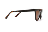 Ivy, lunettes de soleil œil de chat en bois bicolore avec verres polarisants - Side