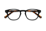 Dash Black, lunettes rétro carrées en acétate noir - pliées