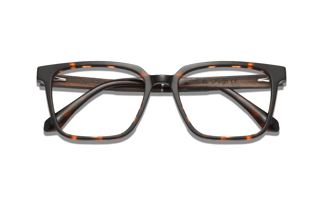Trust Brown, Lunettes carrées en acétate marron - pliées