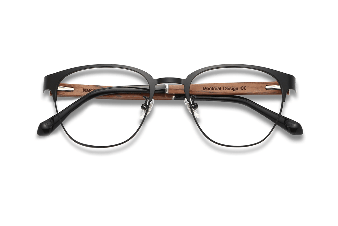 Honest Black, Lunettes à sourcils noires - pliées