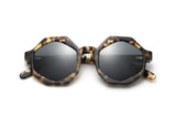 Meteor, Tortoise Brown Lunettes de soleil octogonales - pliées
