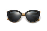 Willow, Lunettes de soleil noires oversized Cat Eye - Folded