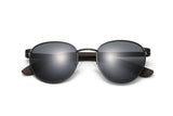 Austin Black , Lunettes de soleil rondes en métal noir - pliées