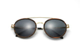 Aspen Gold, lunettes de soleil rondes à double pont - pliées