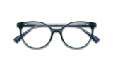 Felicity Blue, lunettes ovales en acétate bleu turquoise - pliées