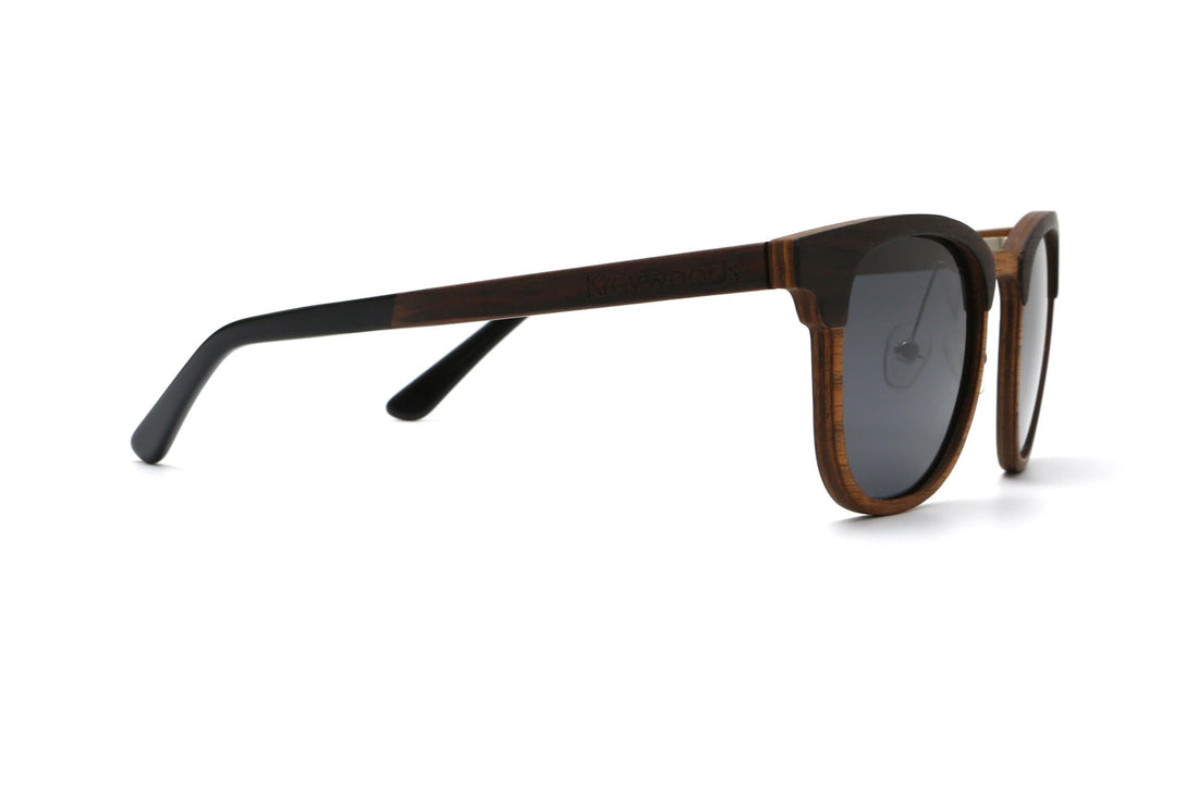 Casper, lunettes de soleil Browline Wood - Side
