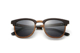 Casper, lunettes de soleil en bois Browline - pliées