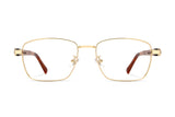 Fair Gold, Lunettes carrées en métal doré - Avant
