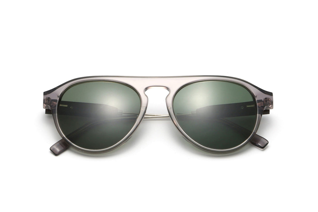 Fog, Clear Grey keyhole Lunettes de soleil aviateur - pliées