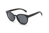 Luxy, Lunettes de soleil polarisantes rondes noires - angulaires