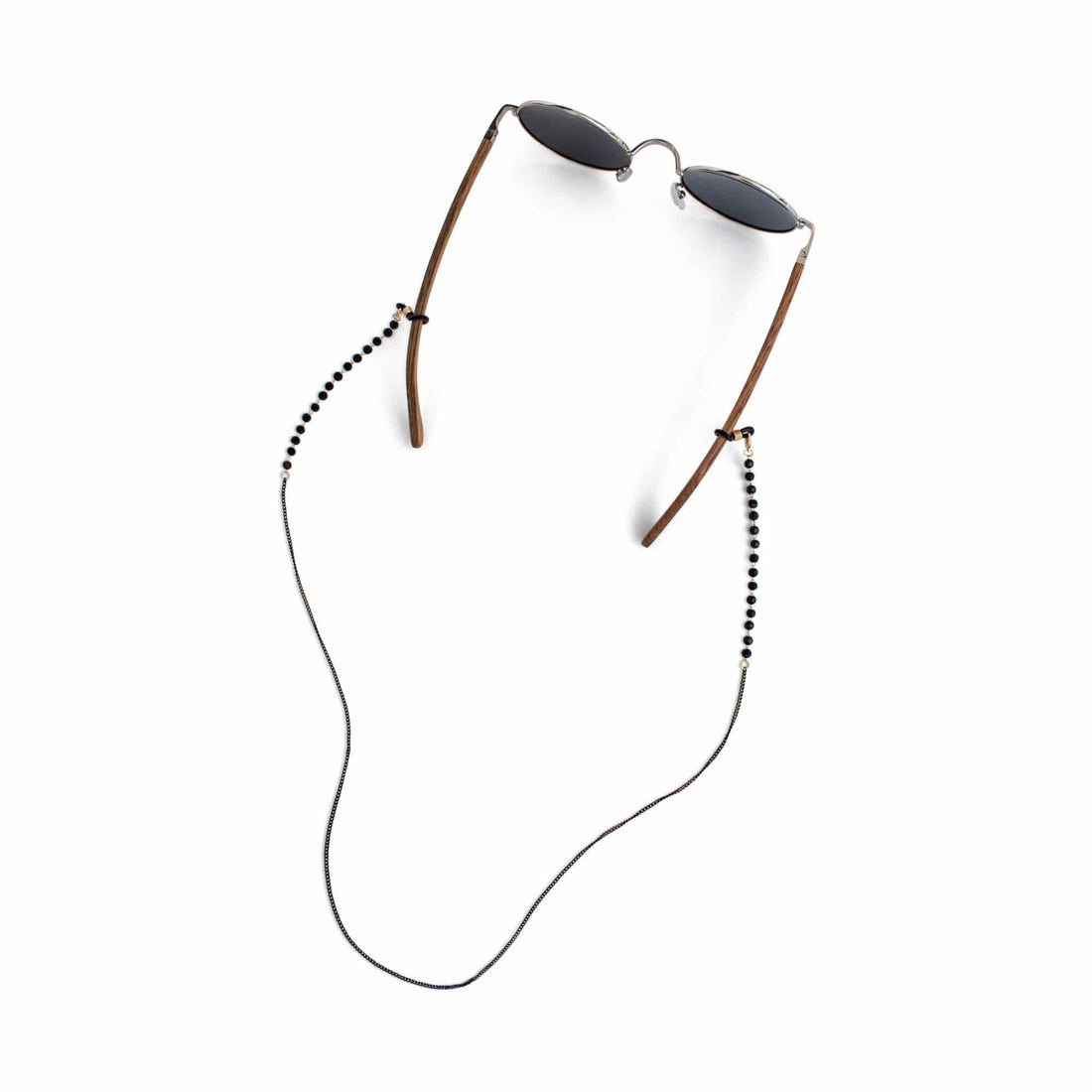 Chaîne de lunettes - Chaîne de lunettes en perles noires et or